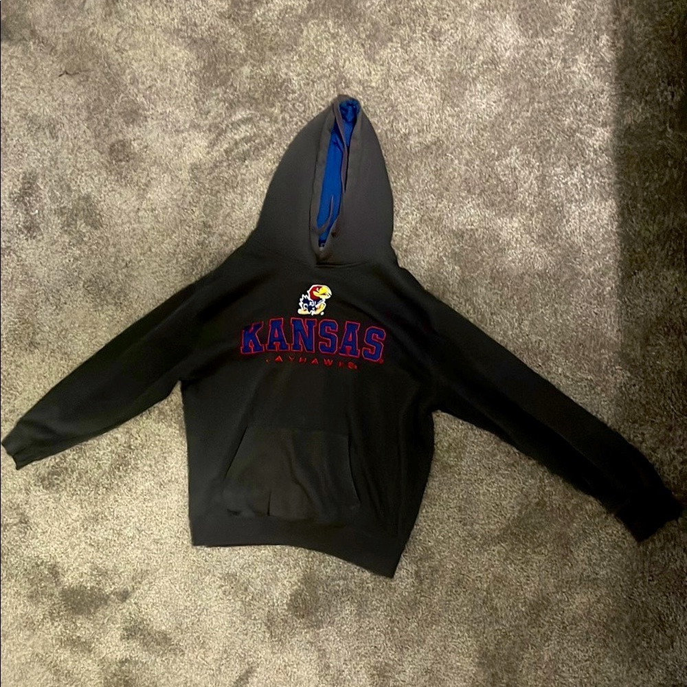 Kansas Jayhawks Hoodie - Black and Blue